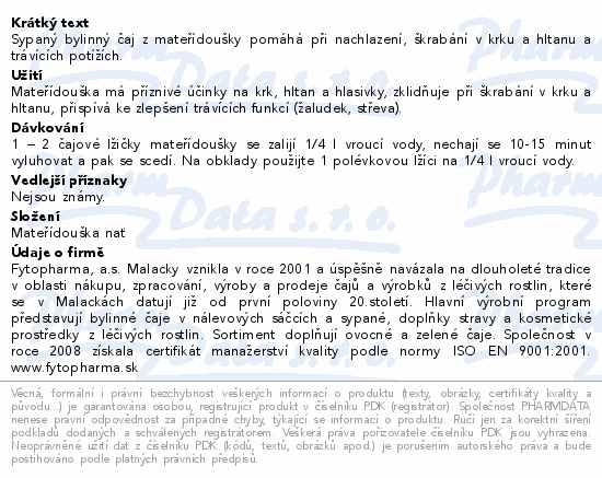 Mateřídouška sypaná 30g Fytopharma