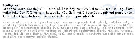 HD Kolekce hořkých čokolád plech 120g