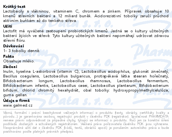 Lactofit tob.30+10 Galmed