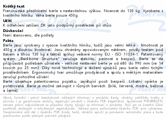 Berle předlok.speci.Opti-Comfort černá do 130kg