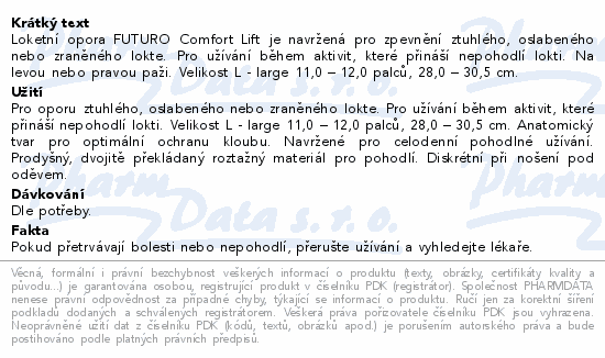3M FUTURO Loket.bandáž Comfort Lift76579DAB vel.L