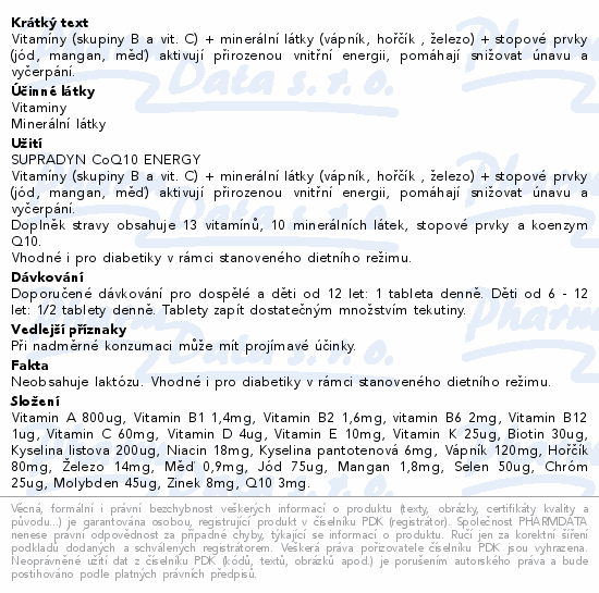 Supradyn CO Q10 Energy tbl.30