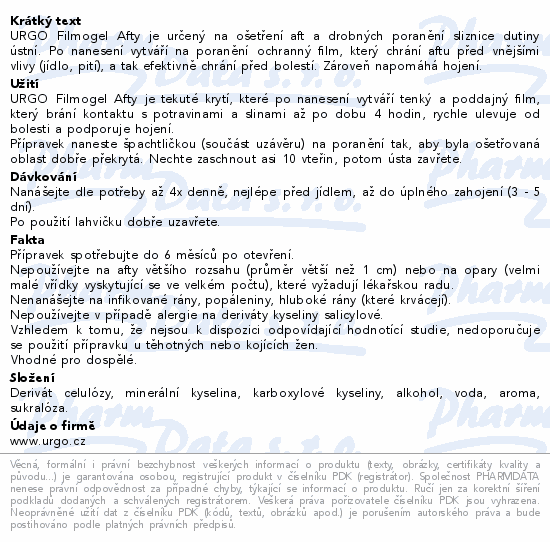URGO FILMOGEL Afty 6ml