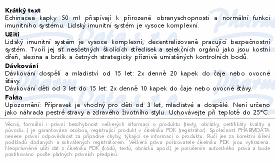 Naturprodukt Echinacea kapky 50ml