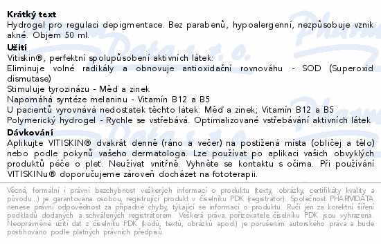 ISISPHARMA Vitiskin Hydrogel 50ml