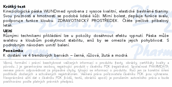 WUNDmed kinezio.tejp.páska tyrkys.modrá 5cmx5m 1ks