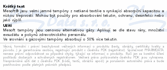 Mesoft komprese sterilní 10x20cm 24x5ks