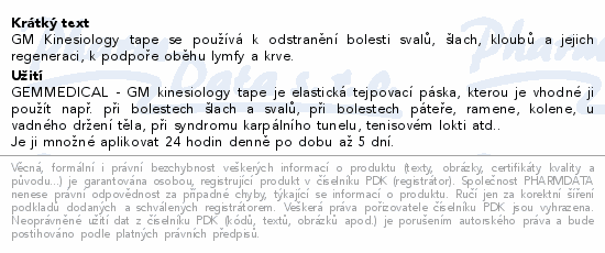 GemMedical kinesiology tape 5cmx5m fialový