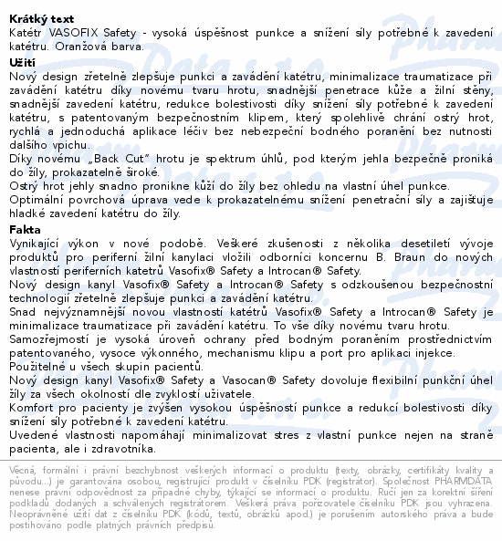 Kanyla Vasofix 2.2x50mm 14G oranž. Braun