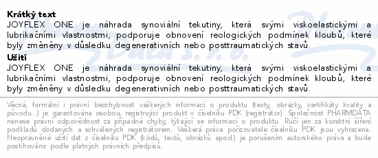 JOYFLEX ONE 2% HA 80mg/4ml