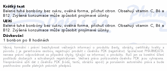 LIVSANE Bonbóny bylinné s vitaminy citron 75g