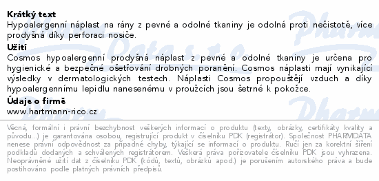 Cosmos náplasti pevná strips 60x20mm 5ks