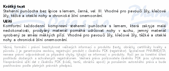 JOBST Opaque I.KT punč.steh.bez šp.+lem v.III čer.
