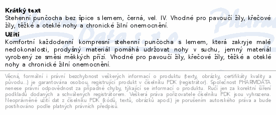 JOBST Opaque I.KT punč.steh.bez šp.+lem v.IV černé