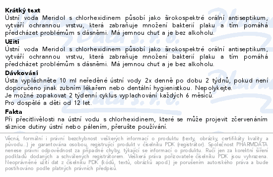 MERIDOL ústní voda s chlorhexidinem 02% 300ml