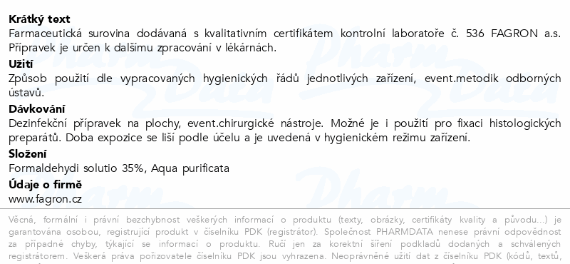 Formaldehydi solutio 10% 1000g Fagron