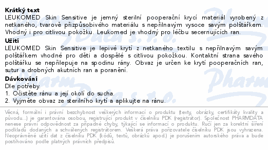 Leukomed Skin Sensitive netk.krytí 8x10cm 5ks