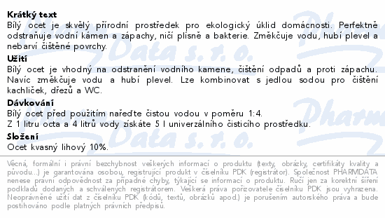 Allnature Bílý ocet 10% 5000ml