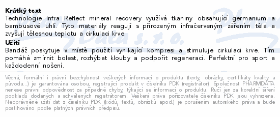 Pulsaar Active bandáž na koleno s bambus.uh.vel.XL