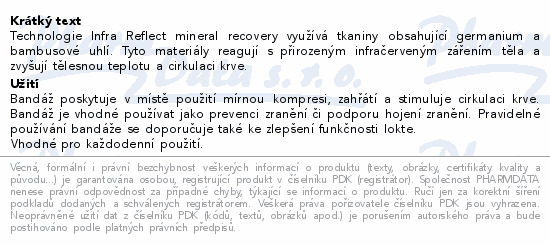 Pulsaar Active bandáž na loket s bambus.uhl.vel.L