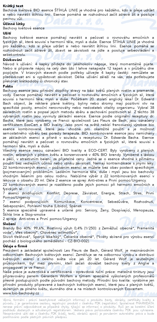 BIO Bachovky Štíhlá linie květové esence 20ml