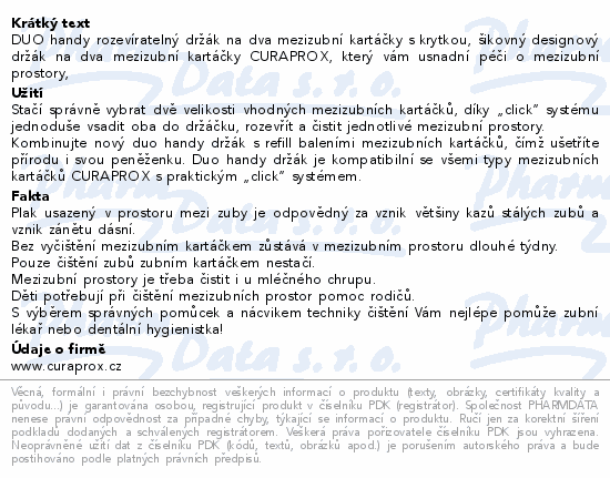 CURAPROX UHS 425 duo holder držák mezizub.kartáčků