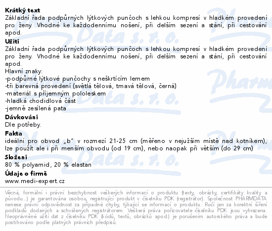 RELAX BASIC lýtkové punčochy vel.S světlá