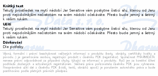 Jar Sensitive Chamomile prostř.na nádobí 1350ml