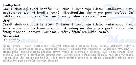 Oral-B iO Series 3 Ice Blue elektrický kartáček
