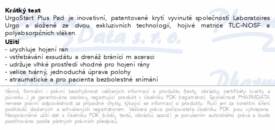 UrgoStart plus Pad krytí lipidok.NOSF 15x20cm 10ks