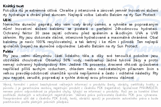 Labello balzám na rty SunProtect SPF50 4.8g 85040