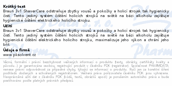 Braun ShaverCare čisticí kazeta 3v1 náplň 4ks