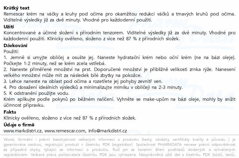 Remescar váčky a kruhy pod očima 8ml