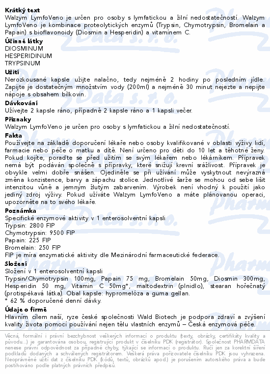 Walzym LymfoVeno enzymové kapsle cps.60