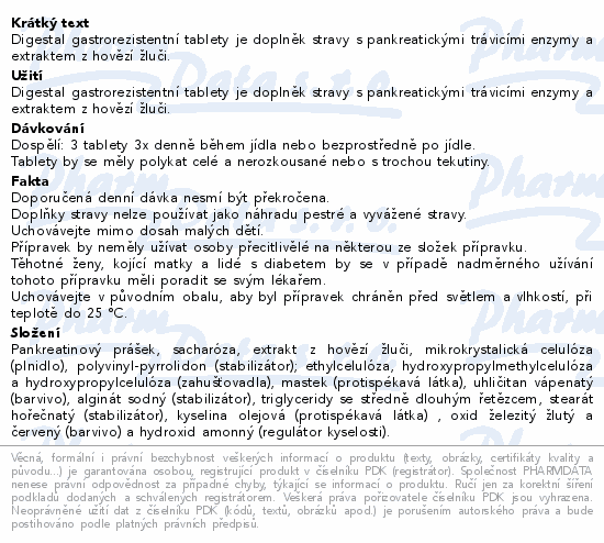 Digestal tbl.20 Galenika