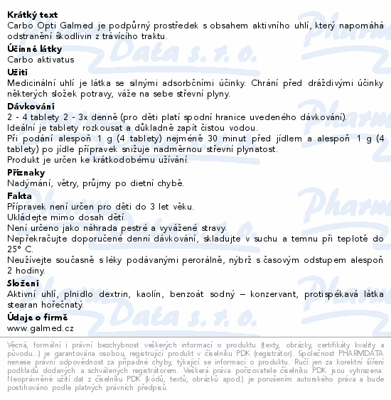 Carbo Opti tbl.40+10 Galmed rodinné balení