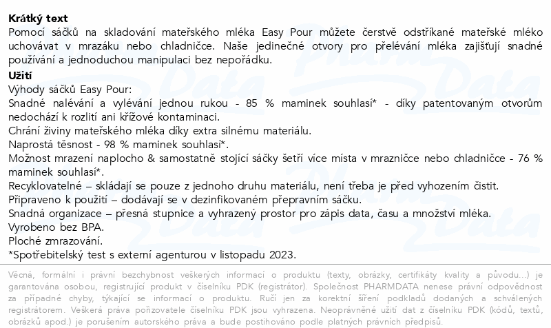 Medela sáčky pro skladování mateřského mléka 50ks