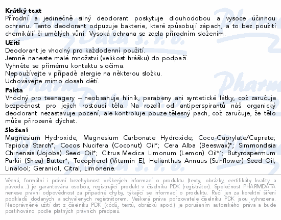 Wooden Spoon Org. krém. deodor. Freshness BIO 40ml