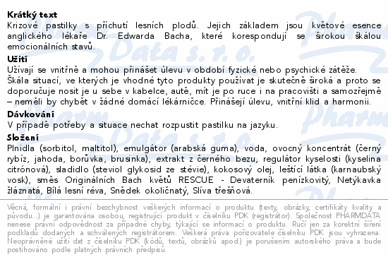 RESCUE pastilky lesní plody 50g