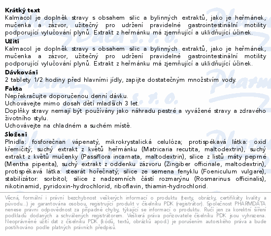 Kalmacol tbl.30 Pharmalife