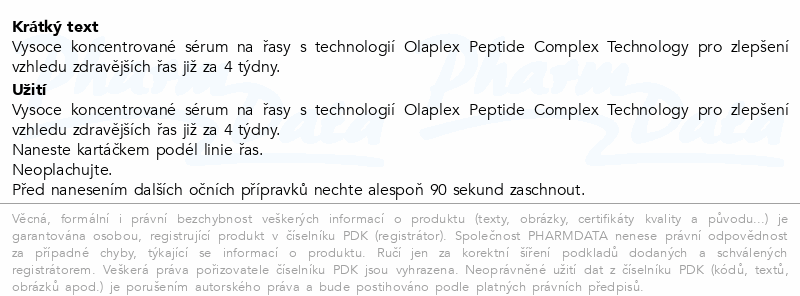 Olaplex Lashbond sérum na řasy 4.5ml