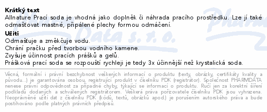 Allnature Prací soda 5kg