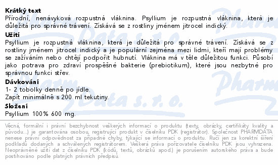 Edenpharma Psyllium cps.120+30