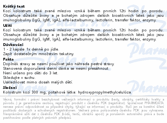 Edenpharma Kolostrum kozí cps.60