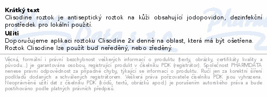 Clisodine Kožní antiseptický roztok 1000ml