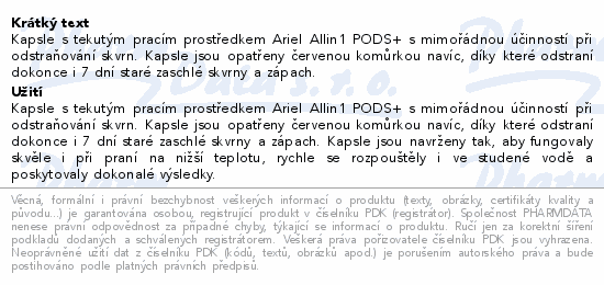 Ariel Plus Extra Stain Rem.gel.kaps.na praní 60ks