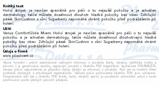 Gillette Venus ComfortGlade Miami strojek+náhr.hl.