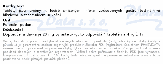 Frontcontrol Wormer 230/20mg pro kočky tbl.2