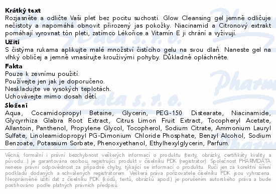 Vellena Cleansing gel skin glow support 150ml