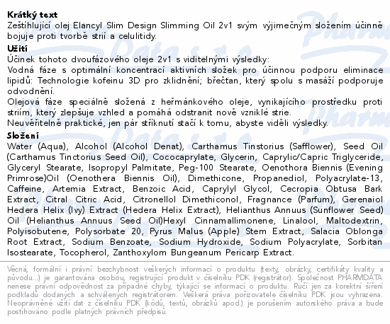 ELANCYL Slim Design Slimming Oil 150ml